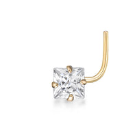 14K Screw Cubic Zirconia Nose Ring - 20G