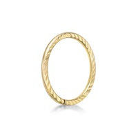 14K Gold Spiral Nose Hoop - 20G