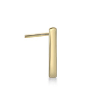14K Faux Hoop L-Shaped Nose Ring - 20G