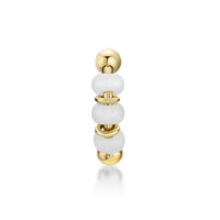 14K Beaded Hoop Nose Ring - 20G