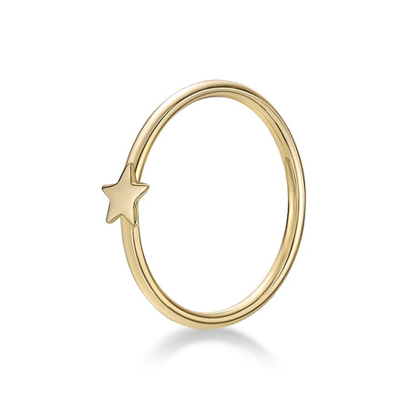 14K Star Hoop Nose Ring - 20G