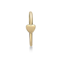 14K Heart Hoop Nose Ring - 20G