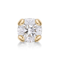 14K Gold Straight Bone Diamond Nose Ring - 18G