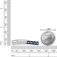 Men's Blue Ion Plated Stainless Steel Curb Bracelet, 8.5