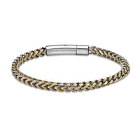 Men's Gold Ion Plated Stainless Steel Curb Bracelet, 8.5