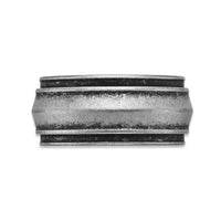 Grooved Band Ring in Antique Silver Finish Stainless Steel
