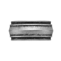 Grooved Band Ring in Antique Silver Finish Stainless Steel