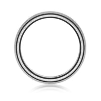 Grooved Band Ring in Antique Silver Finish Stainless Steel