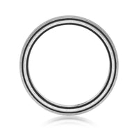 Grooved Band Ring in Antique Silver Finish Stainless Steel