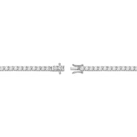 3.00 - 6.00 Carat Lab Grown Diamond Tennis Bracelet for Women in 925 Sterling Silver 7.25 Inch (G-H, VS2-SI1) Box with Tongue and Safety