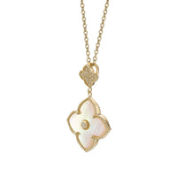 Flora Classic Double Flower Pendant Necklace