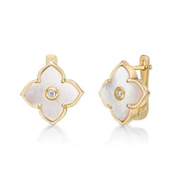 Flora Classic Flower Huggie Earrings