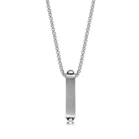 Skull Bar Pendant in Antique Finish Stainless Steel