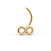 14K Screw Infinity Curved Nose Ring - 20G