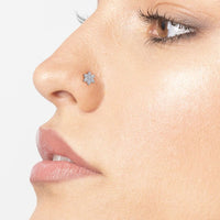 20 G (0.8 mm) Lab Grown Diamond Straight-Stud Nose Ring in 14K Gold