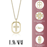 Square Cross Pendant Necklace