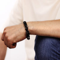 Skull Bracelet in Antique Black Finish Stainless Steel