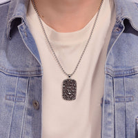 Skull Pendant in Antique Finish Stainless Steel