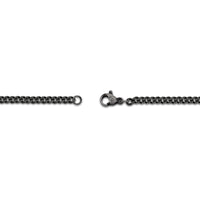 Skull Pendant in Black Ion Plated Stainless Steel