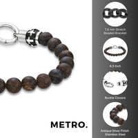 Beaded Bracelet in Stainless Steel