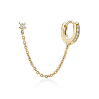 Chain Stud and Huggie Earring