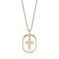 Square Cross Pendant Necklace