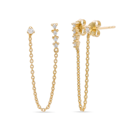 Double piercing dangle Earrings