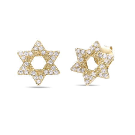 Star Of David Stud Earrings