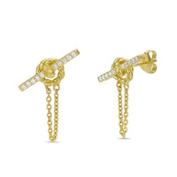 Lab Grown Diamond Toggle Dangle Earrings