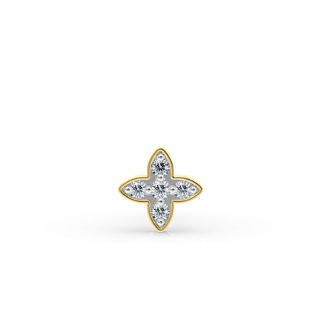 18 G (1.0 mm) Lab Grown Diamond Straight-Stud Nose Ring in 14K Yellow Gold