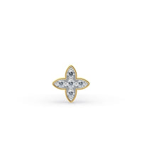 18 G (1.0 mm) Lab Grown Diamond Straight-Stud Nose Ring in 14K Yellow Gold