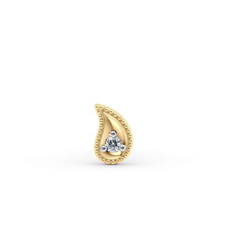 18 G (1.0 mm) Straight-Stud Nose Ring in 14K Yellow Gold