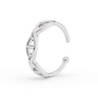 10K Link Open Hoop Nose Ring - 20G