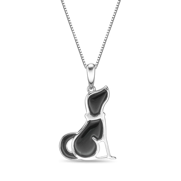 Black Onyx Dog Pendant
