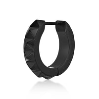 Men's Hoop Earring in Black Ion Plated Stainless Steel