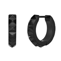 Men's Hoop Earring in Black Ion Plated Stainless Steel