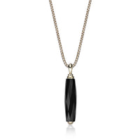 Men's Malachite Pendant in Yellow Gold Plated Sterling Silver