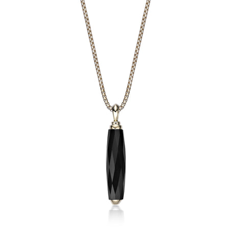 Men's Malachite Pendant in Yellow Gold Plated Sterling Silver