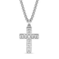 Domed Beveled Pendant in Sterling Silver