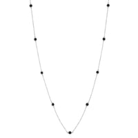Birthstone Station Necklace in Sterling Silver