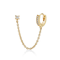 Chain Stud and Huggie Earring