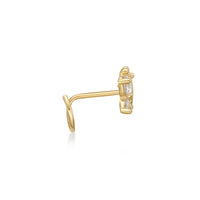 14K Gold Butterfly 0.10 Carat Lab Grown Diamond Nose Screw - 20G