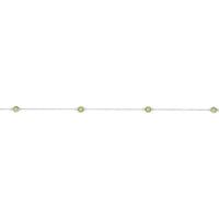 Birthstone Station Necklace in Sterling Silver