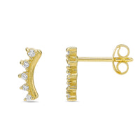 Lab Grown Diamond Spike Climber Earrings