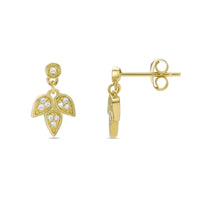 Lab Grown Diamond Petal Dangle Earrings