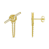 Lab Grown Diamond Toggle Dangle Earrings