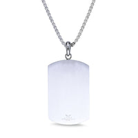 Texas Flag Dog Tag in Steel High Polish Stainless Steel