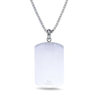 American Flag Dog Tag in Red Enamel Stainless Steel