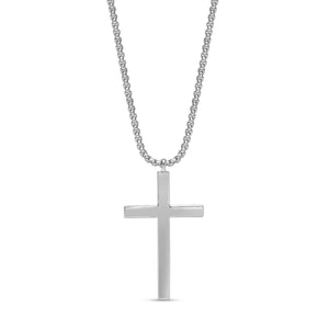 Diamond Simple Cross Pendant in 925 Sterling Silver