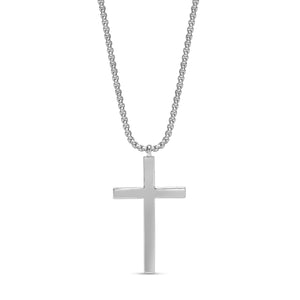 Diamond Simple Cross Pendant in 925 Sterling Silver